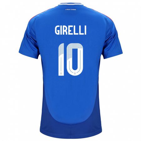 Kandiny Hombre Camiseta Italia Cristiana Girelli #10 Azul 1ª Equipación 24-26 La Camisa Chile