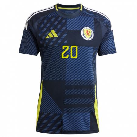 Kandiny Hombre Camiseta Escocia Kirsty Smith #20 Azul Oscuro 1ª Equipación 24-26 La Camisa Chile