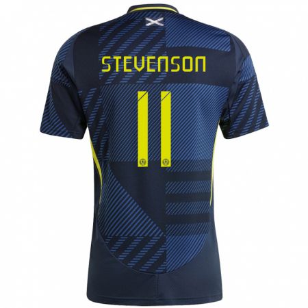 Kandiny Hombre Camiseta Escocia Gus Stevenson #11 Azul Oscuro 1ª Equipación 24-26 La Camisa Chile