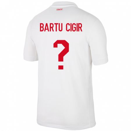 Kandiny Hombre Camiseta Turquía Can Bartu Çığır #0 Blanco 1ª Equipación 24-26 La Camisa Chile