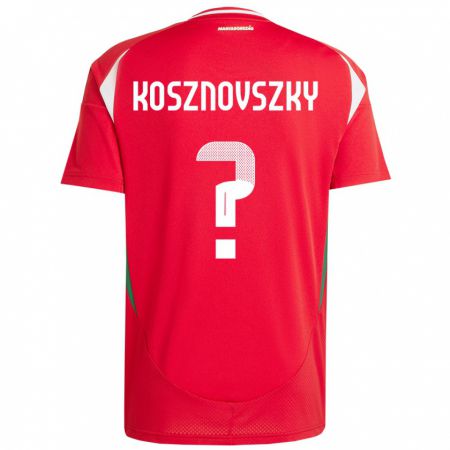 Kandiny Hombre Camiseta Hungría Márk Kosznovszky #0 Rojo 1ª Equipación 24-26 La Camisa Chile