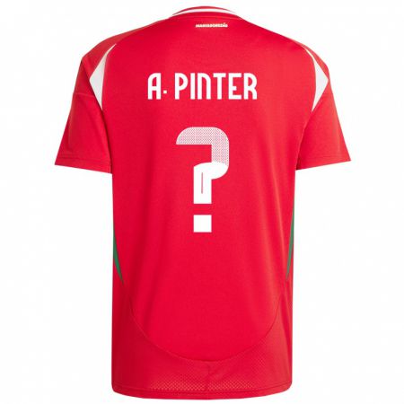 Kandiny Hombre Camiseta Hungría Attila Pintér #0 Rojo 1ª Equipación 24-26 La Camisa Chile