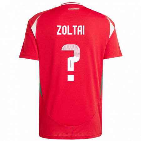 Kandiny Hombre Camiseta Hungría Levente Zoltai #0 Rojo 1ª Equipación 24-26 La Camisa Chile
