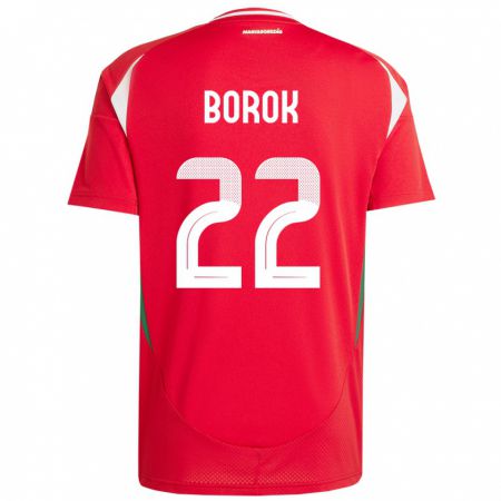 Kandiny Hombre Camiseta Hungría Dorina Borók #22 Rojo 1ª Equipación 24-26 La Camisa Chile