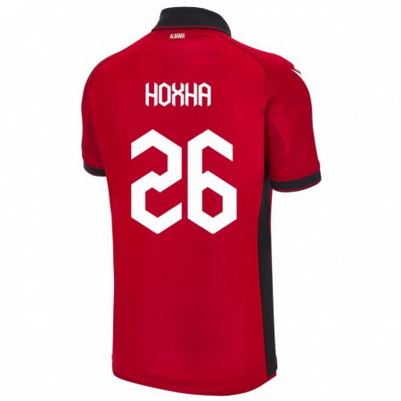 Kandiny Hombre Camiseta Albania Arbër Hoxha #26 Rojo 1ª Equipación 24-26 La Camisa Chile