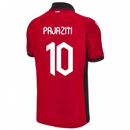 Kandiny Hombre Camiseta Albania Adrion Pajaziti #10 Rojo 1ª Equipación 24-26 La Camisa Chile