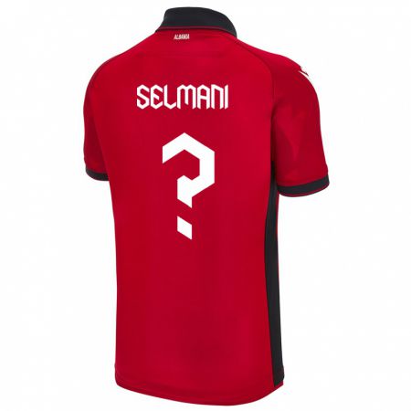 Kandiny Hombre Camiseta Albania Egert Selmani #0 Rojo 1ª Equipación 24-26 La Camisa Chile