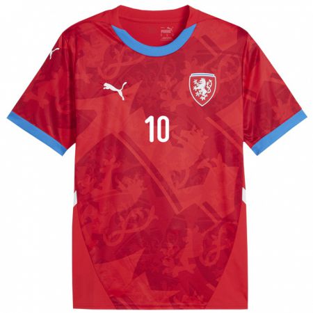 Kandiny Hombre Camiseta Chequia Kristýna Růžičková #10 Rojo 1ª Equipación 24-26 La Camisa Chile