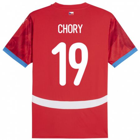 Kandiny Hombre Camiseta Chequia Tomas Chory #19 Rojo 1ª Equipación 24-26 La Camisa Chile