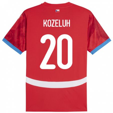 Kandiny Hombre Camiseta Chequia Josef Kozeluh #20 Rojo 1ª Equipación 24-26 La Camisa Chile