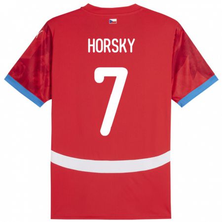 Kandiny Hombre Camiseta Chequia Filip Horsky #7 Rojo 1ª Equipación 24-26 La Camisa Chile