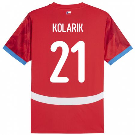 Kandiny Hombre Camiseta Chequia Josef Kolarik #21 Rojo 1ª Equipación 24-26 La Camisa Chile