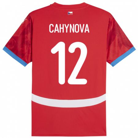 Kandiny Hombre Camiseta Chequia Klára Cahynová #12 Rojo 1ª Equipación 24-26 La Camisa Chile