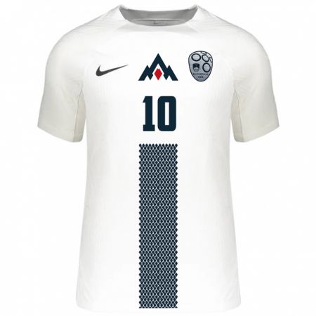 Kandiny Hombre Camiseta Eslovenia Dominika Čonč #10 Blanco 1ª Equipación 24-26 La Camisa Chile