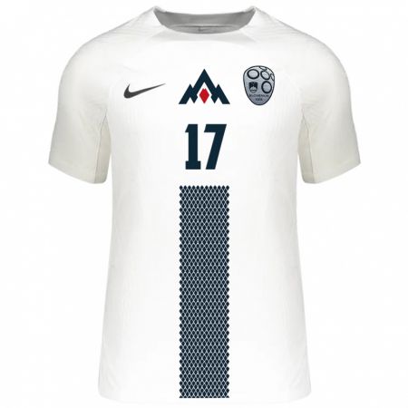 Kandiny Hombre Camiseta Eslovenia Matic Ferk #17 Blanco 1ª Equipación 24-26 La Camisa Chile