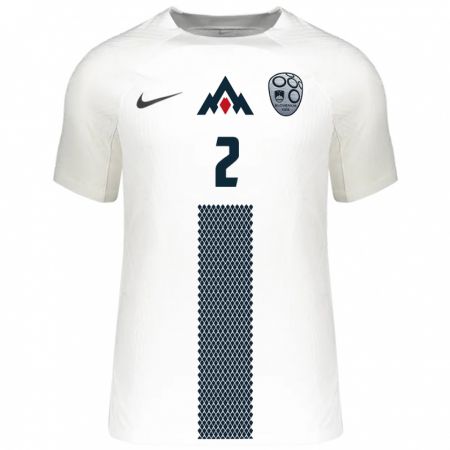 Kandiny Hombre Camiseta Eslovenia Mitja Ilenic #2 Blanco 1ª Equipación 24-26 La Camisa Chile