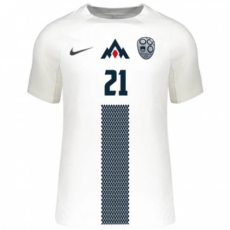 Kandiny Hombre Camiseta Eslovenia Marko Brest #21 Blanco 1ª Equipación 24-26 La Camisa Chile