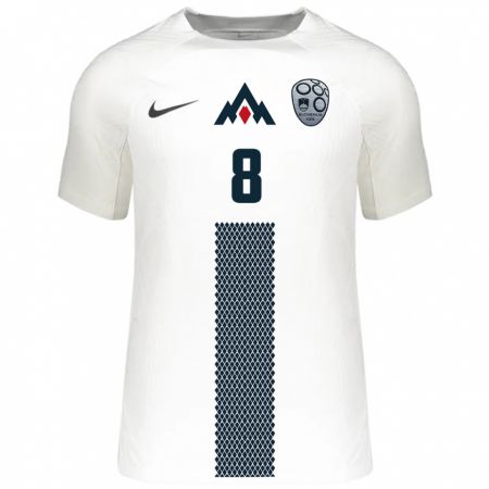 Kandiny Hombre Camiseta Eslovenia Mateja Zver #8 Blanco 1ª Equipación 24-26 La Camisa Chile