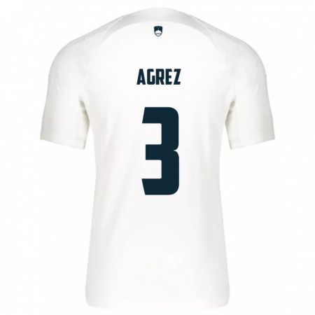 Kandiny Hombre Camiseta Eslovenia Sara Agrež #3 Blanco 1ª Equipación 24-26 La Camisa Chile