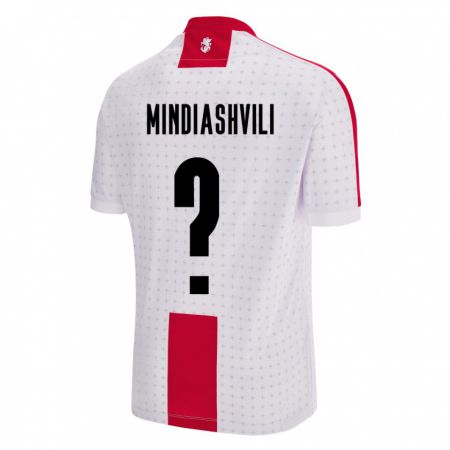 Kandiny Hombre Camiseta Georgia Tornike Mindiashvili #0 Blanco 1ª Equipación 24-26 La Camisa Chile