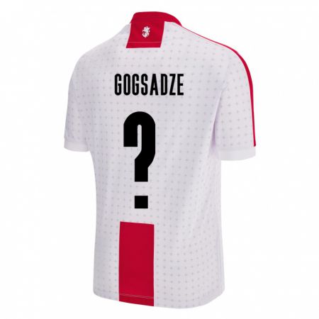 Kandiny Hombre Camiseta Georgia Giorgi Gogsadze #0 Blanco 1ª Equipación 24-26 La Camisa Chile