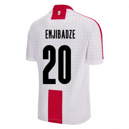 Kandiny Hombre Camiseta Georgia Elene Enjibadze #20 Blanco 1ª Equipación 24-26 La Camisa Chile