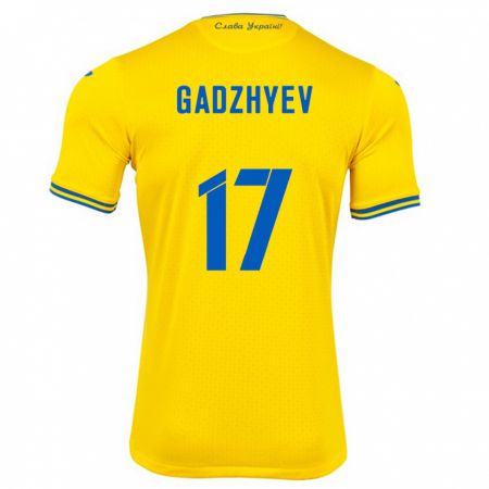 Kandiny Hombre Camiseta Ucrania Ramik Gadzhyev #17 Amarillo 1ª Equipación 24-26 La Camisa Chile