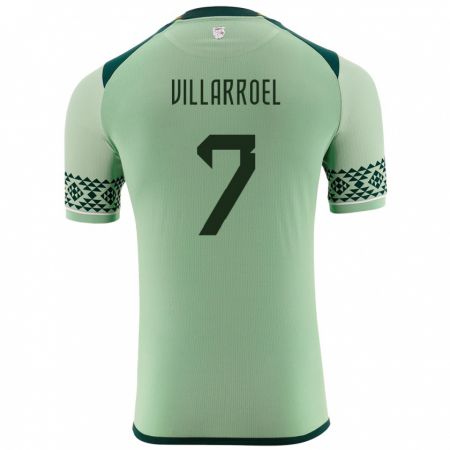 Kandiny Hombre Camiseta Bolivia Miguel Villarroel #7 Verde Claro 1ª Equipación 24-26 La Camisa Chile