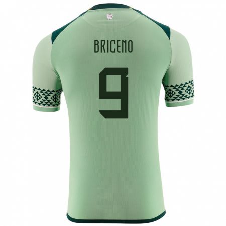 Kandiny Hombre Camiseta Bolivia José Briceño #9 Verde Claro 1ª Equipación 24-26 La Camisa Chile