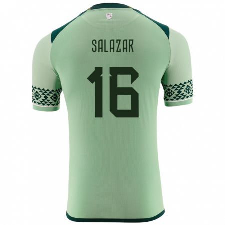 Kandiny Hombre Camiseta Bolivia Marco Salazar #16 Verde Claro 1ª Equipación 24-26 La Camisa Chile