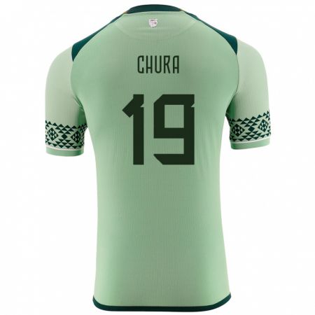 Kandiny Hombre Camiseta Bolivia Jeyson Chura #19 Verde Claro 1ª Equipación 24-26 La Camisa Chile