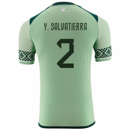 Kandiny Hombre Camiseta Bolivia Yuditaz Jimena Salvatierra #2 Verde Claro 1ª Equipación 24-26 La Camisa Chile