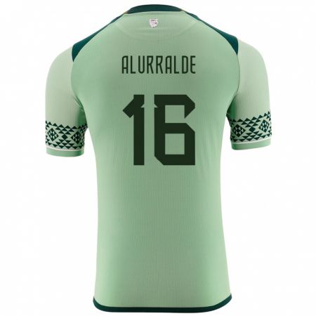 Kandiny Hombre Camiseta Bolivia Samantha Alurralde #16 Verde Claro 1ª Equipación 24-26 La Camisa Chile