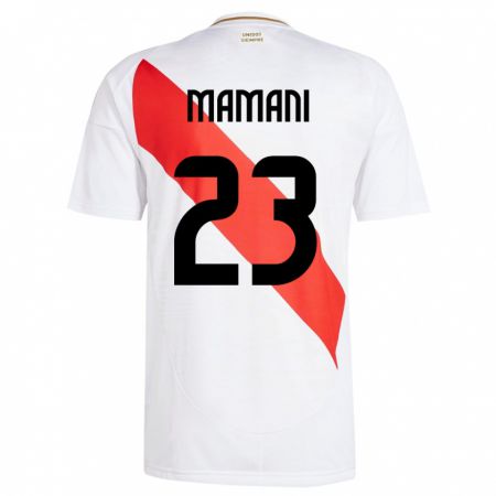 Kandiny Hombre Camiseta Perú Julia Mamani #23 Blanco 1ª Equipación 24-26 La Camisa Chile