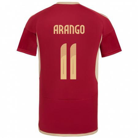 Kandiny Hombre Camiseta Venezuela Juan Arango #11 Borgoña 1ª Equipación 24-26 La Camisa Chile