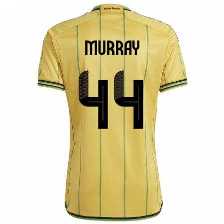 Kandiny Hombre Camiseta Jamaica Satara Murray #44 Amarillo 1ª Equipación 24-26 La Camisa Chile