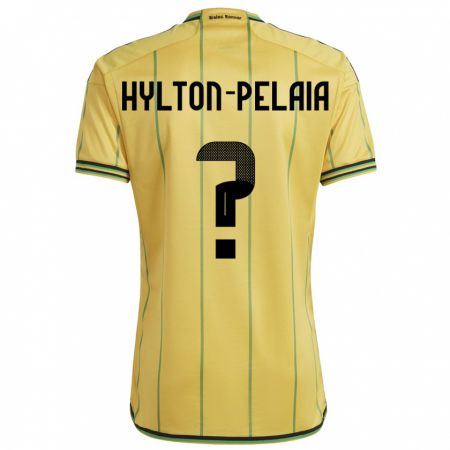 Kandiny Hombre Camiseta Jamaica Jayda Hylton-Pelaia #0 Amarillo 1ª Equipación 24-26 La Camisa Chile