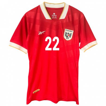 Kandiny Hombre Camiseta Panamá Antony Herbert #22 Rojo 1ª Equipación 24-26 La Camisa Chile