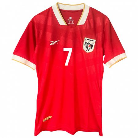 Kandiny Hombre Camiseta Panamá Sherline King #7 Rojo 1ª Equipación 24-26 La Camisa Chile