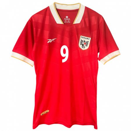 Kandiny Hombre Camiseta Panamá Frederick Krug #9 Rojo 1ª Equipación 24-26 La Camisa Chile