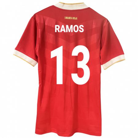 Kandiny Hombre Camiseta Panamá Jiovany Ramos #13 Rojo 1ª Equipación 24-26 La Camisa Chile