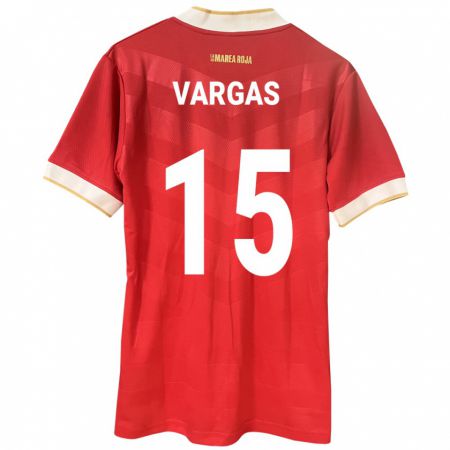 Kandiny Hombre Camiseta Panamá Rosario Vargas #15 Rojo 1ª Equipación 24-26 La Camisa Chile