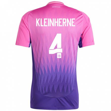 Kandiny Hombre Camiseta Alemania Sophia Kleinherne #4 Rosado Morado 2ª Equipación 24-26 La Camisa Chile