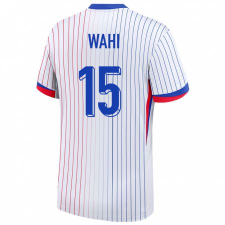 Kandiny Hombre Camiseta Francia Elye Wahi #15 Blanco 2ª Equipación 24-26 La Camisa Chile