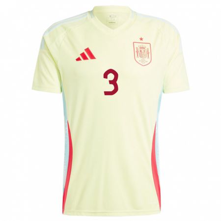 Kandiny Hombre Camiseta España Inigo Martinez #3 Amarillo 2ª Equipación 24-26 La Camisa Chile