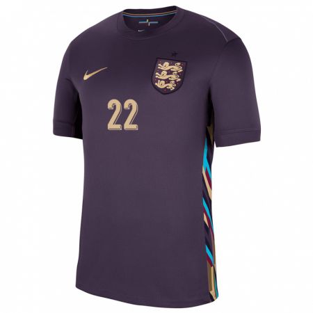 Kandiny Hombre Camiseta Inglaterra Tammy Abraham #22 Pasa Oscura 2ª Equipación 24-26 La Camisa Chile