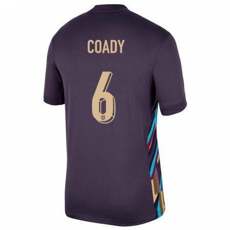 Kandiny Hombre Camiseta Inglaterra Conor Coady #6 Pasa Oscura 2ª Equipación 24-26 La Camisa Chile