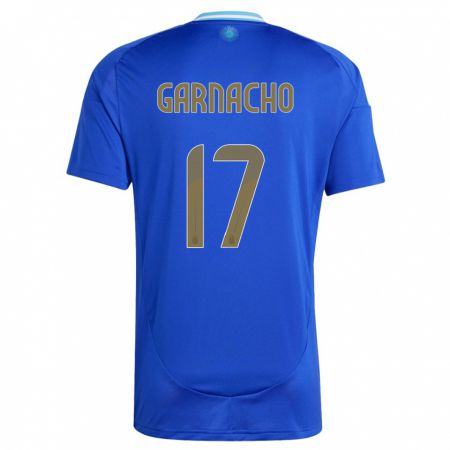Kandiny Hombre Camiseta Argentina Alejandro Garnacho #17 Azul 2ª Equipación 24-26 La Camisa Chile