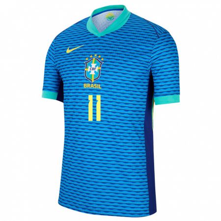 Kandiny Hombre Camiseta Brasil Raphinha #11 Azul 2ª Equipación 24-26 La Camisa Chile