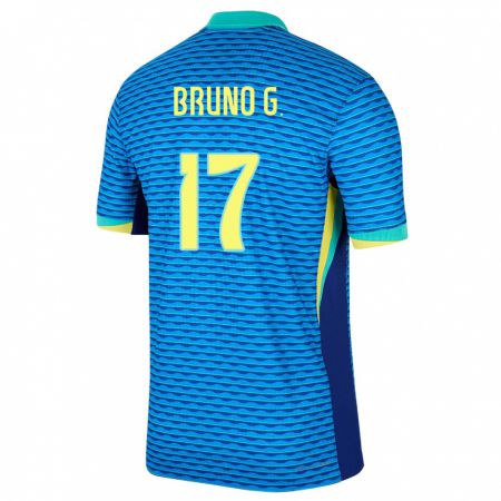 Kandiny Hombre Camiseta Brasil Bruno Guimaraes #17 Azul 2ª Equipación 24-26 La Camisa Chile